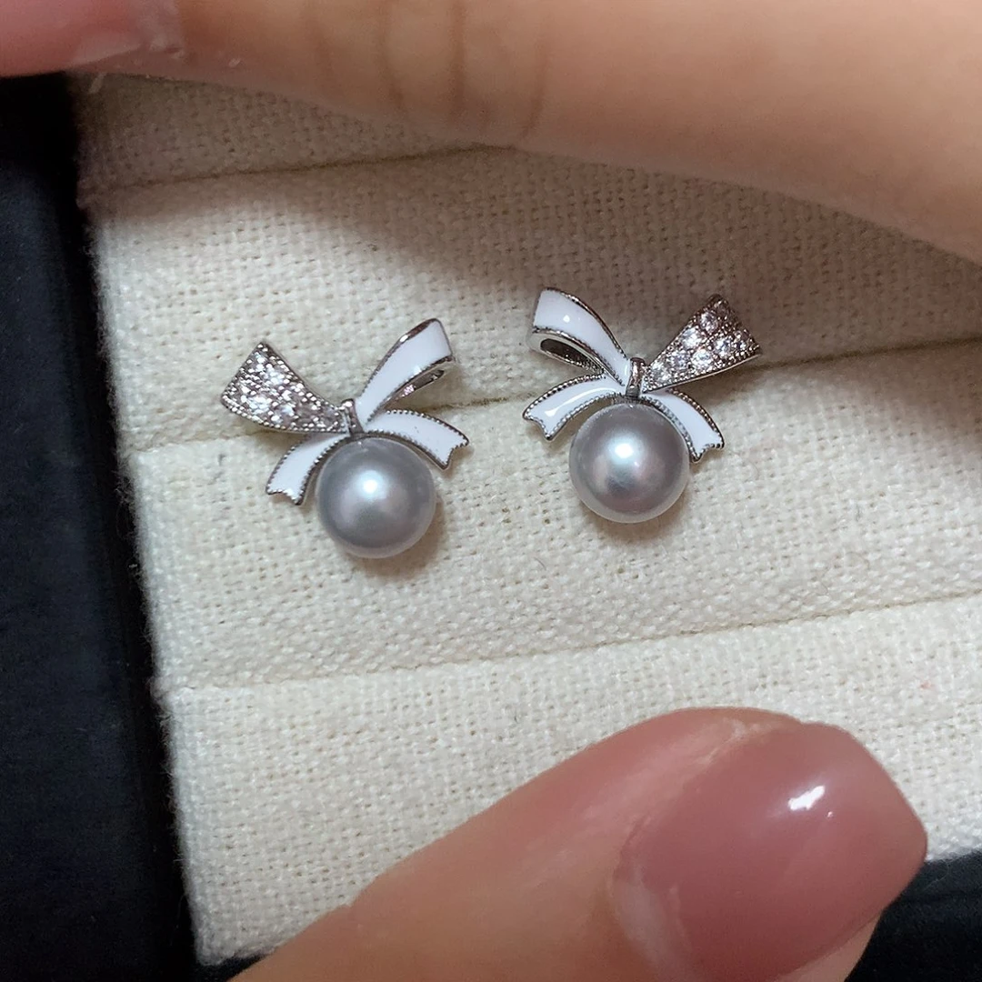 淡水珍珠耳饰合金