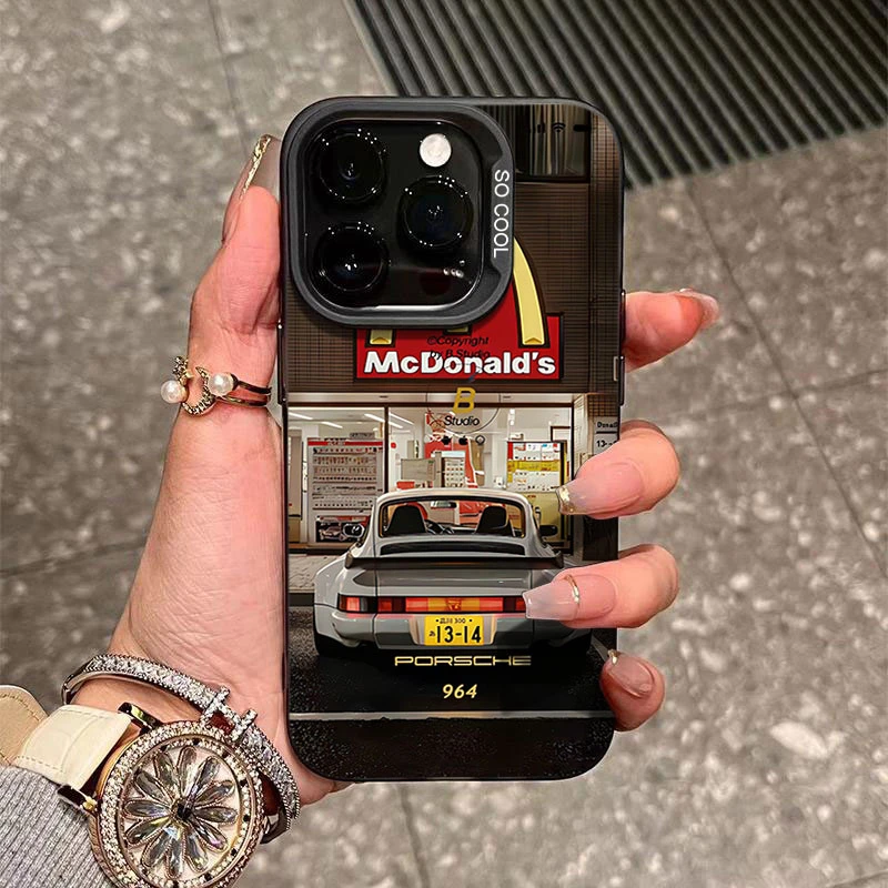 M记保时捷适用苹果16/15手机壳iphone14Promax元气13软12防摔11x