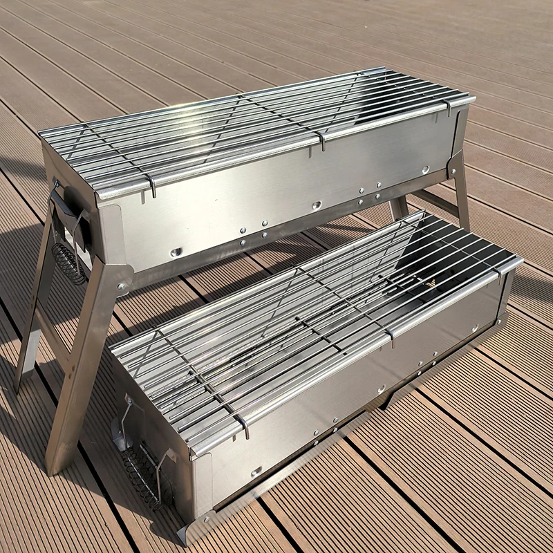 加厚不锈钢折叠烧烤炉家用便携烧烧烤架户外烤肉炉烤串304烤网