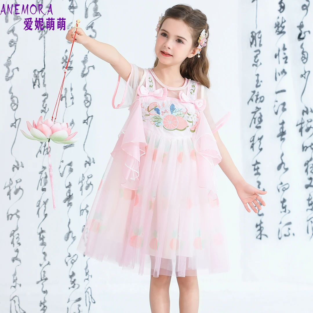 女童夏季汉服连衣裙2025新款儿童超仙中国风襦裙女孩夏薄款公主裙