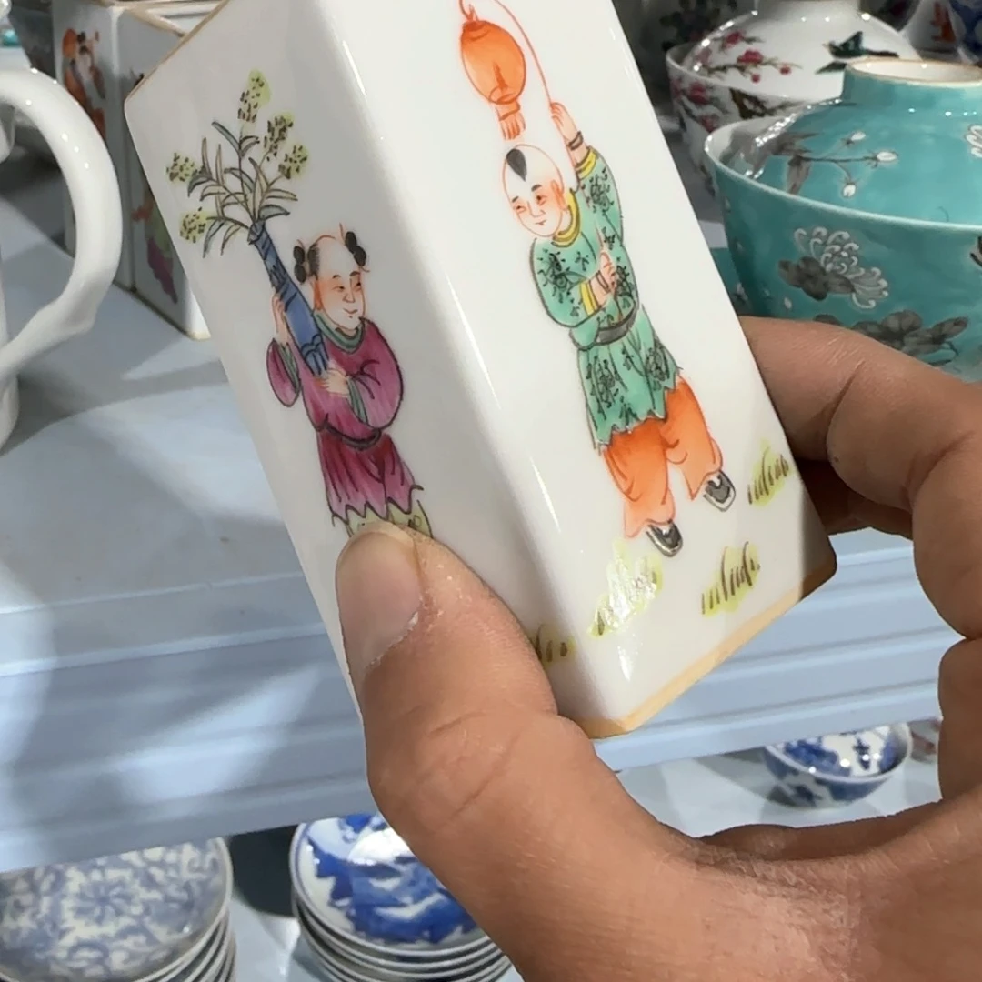 瓷片摆件手绘瓷器全部处理
