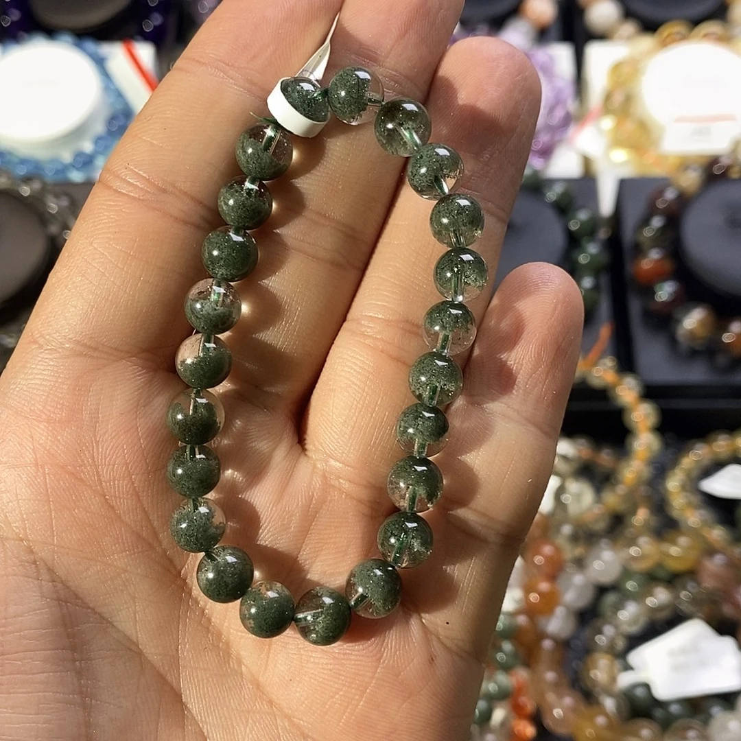 未镶嵌手链水晶绿幽灵