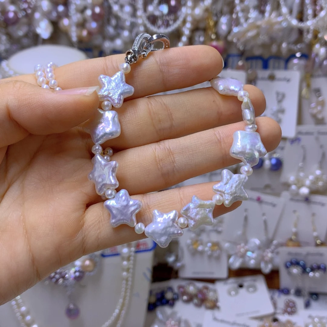 合金淡水珍珠手链