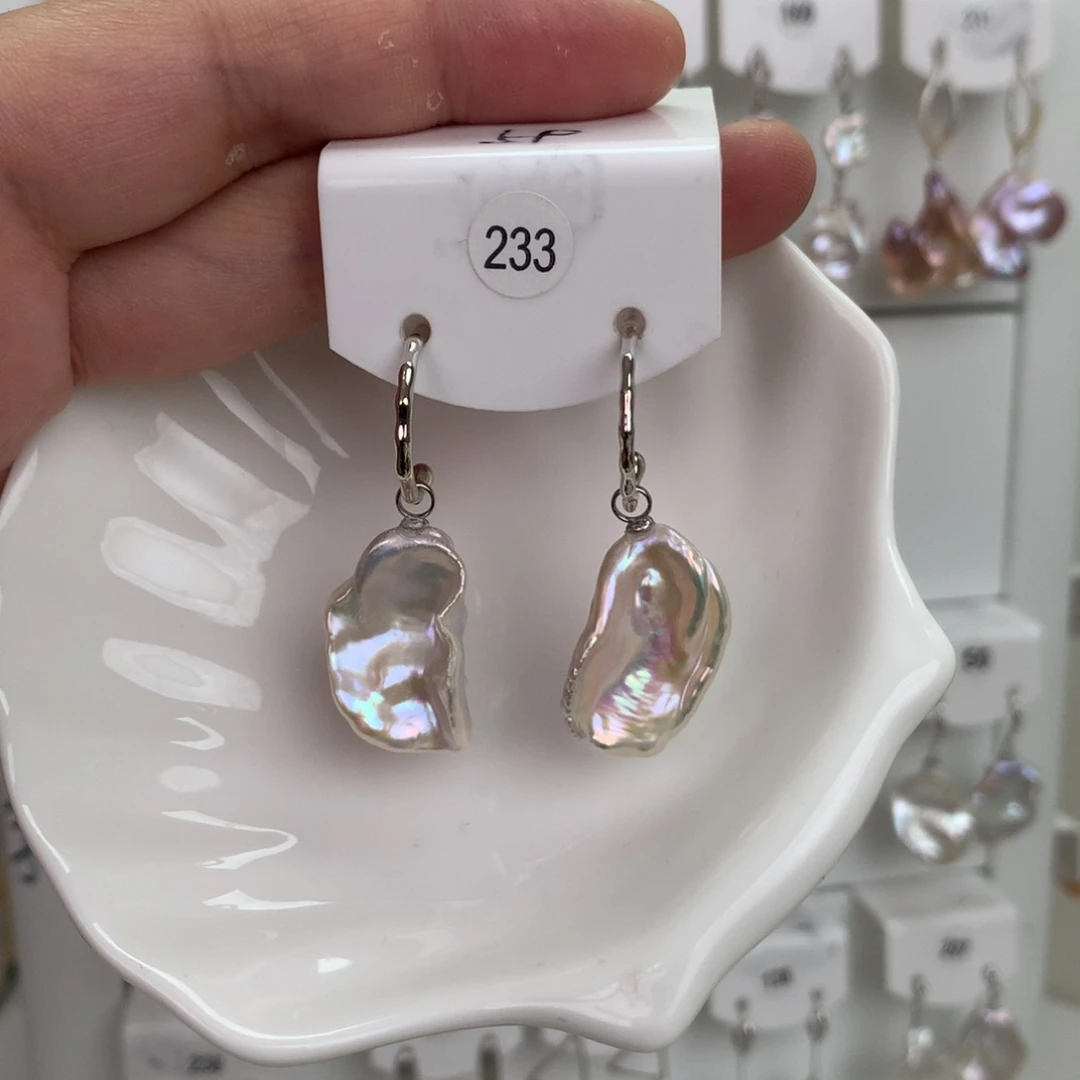 无非金属巴洛克花瓣耳饰➕S925银镶