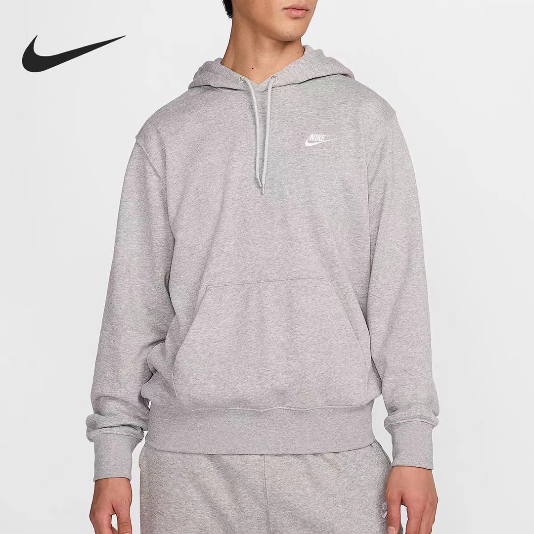 NIKE/耐克男子针织套头连帽衫春秋新款休闲叠搭刺绣卫衣FN3867063