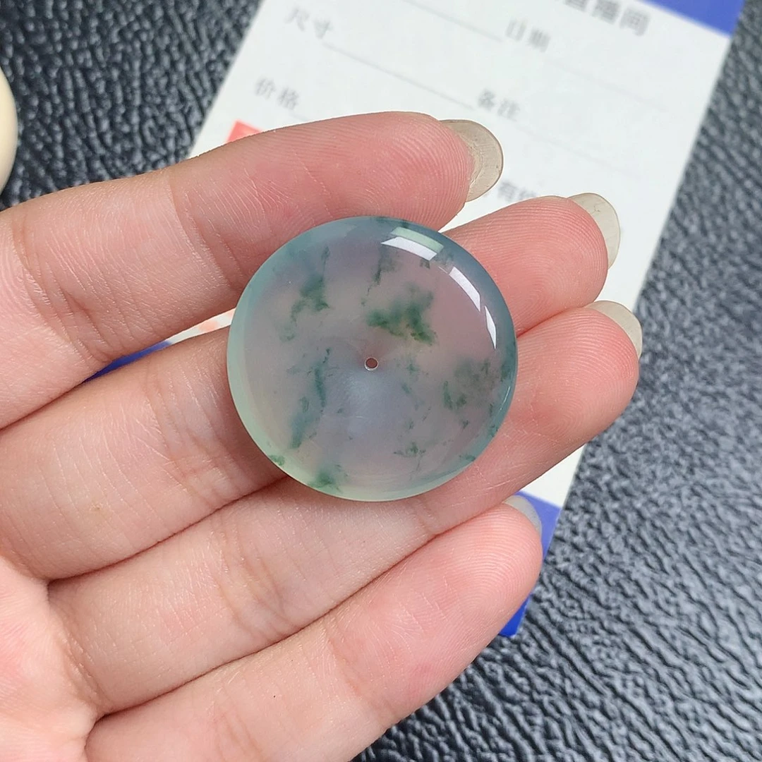 翡翠未镶嵌颈饰天然缅甸a货翡翠平安扣