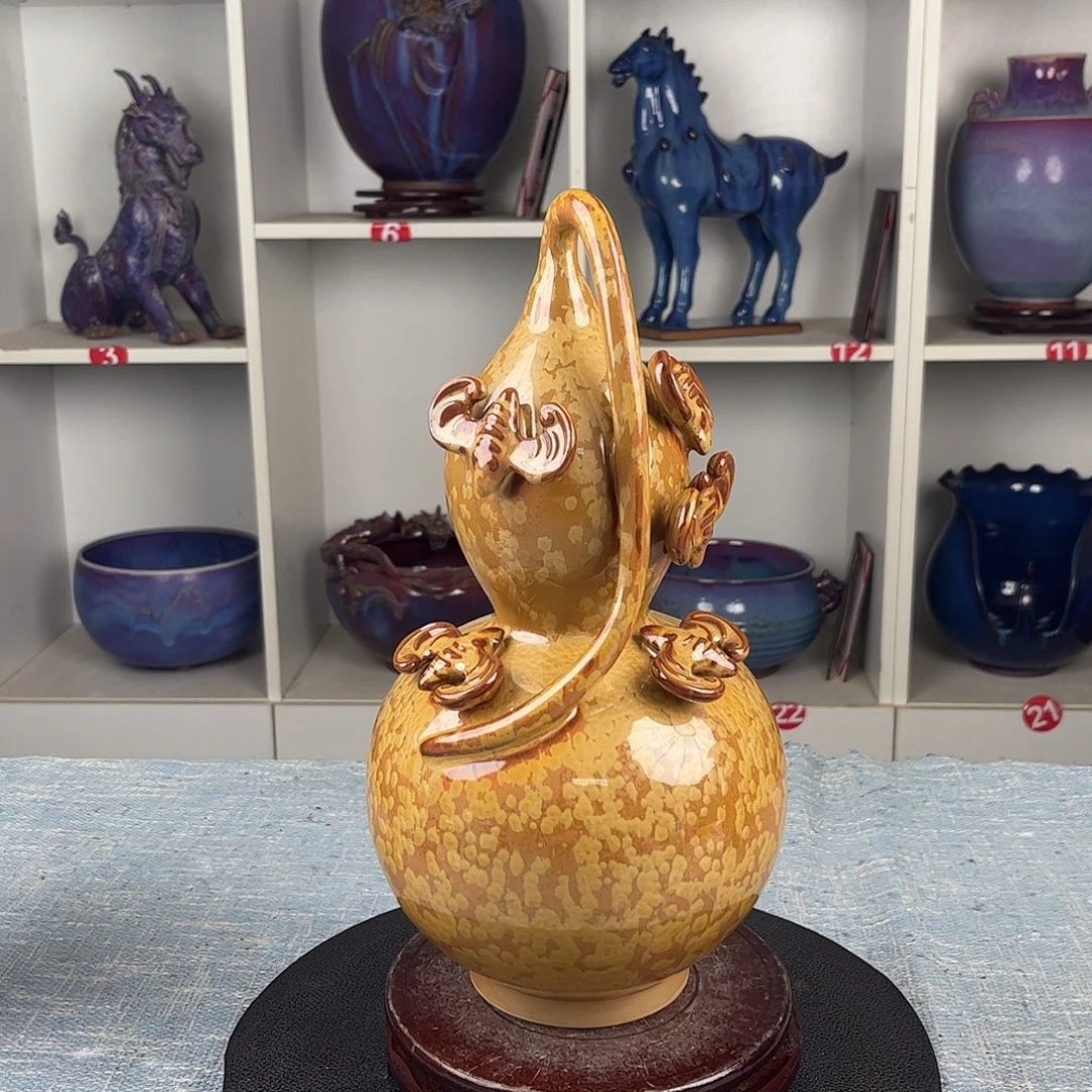 瓷片五福葫芦珍品收藏无礼盒