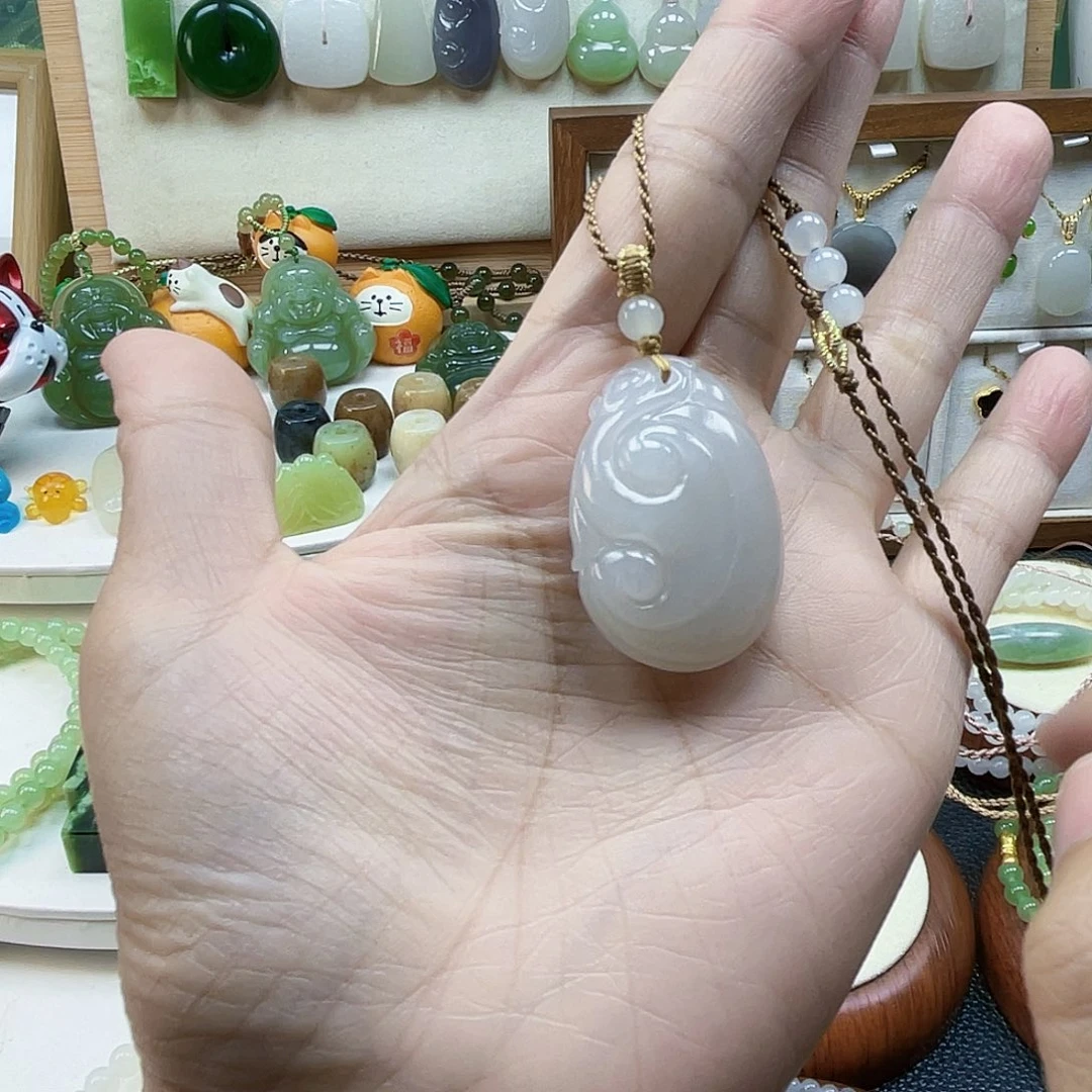 和田玉未镶嵌吊坠(不含链)