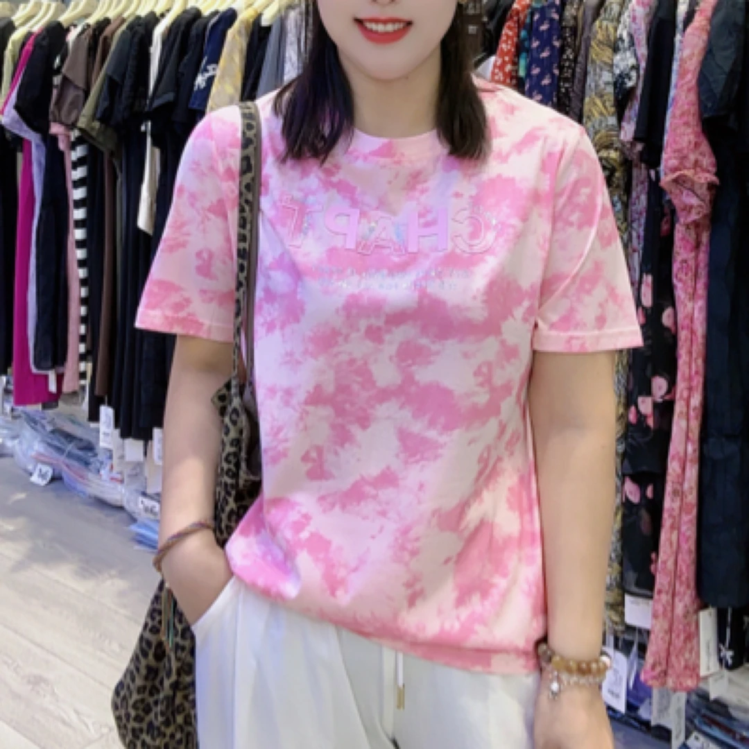 53203常规圆领印花短袖欧美风T恤