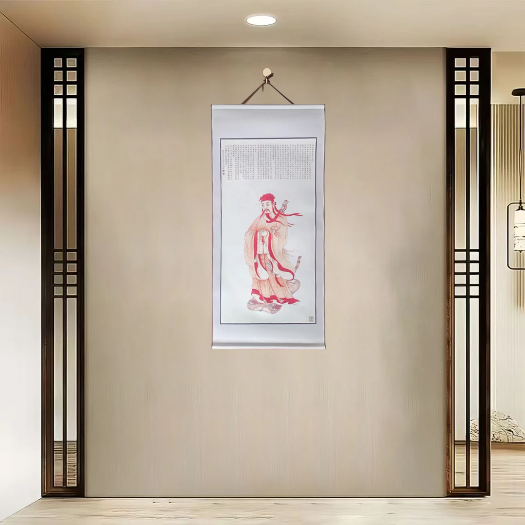 {40-228吕洞宾}净尺寸40x85cm现代简约挂轴装饰画办公室家居装