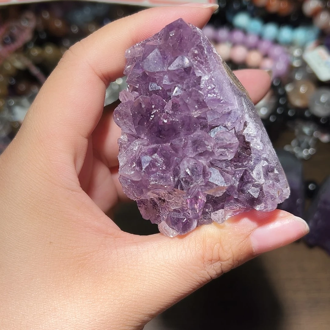 水晶手链未镶嵌紫水晶摆件