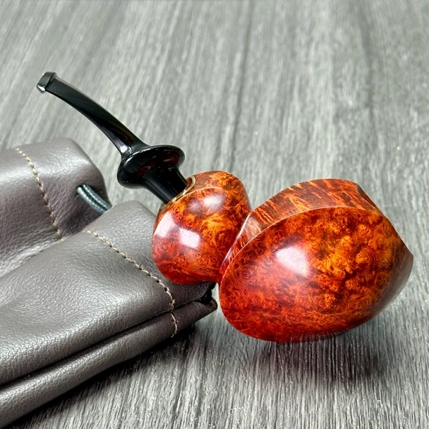 Alex Florov美国弗洛夫烟斗光面自由式双面鼓河豚斗石楠木手工斗