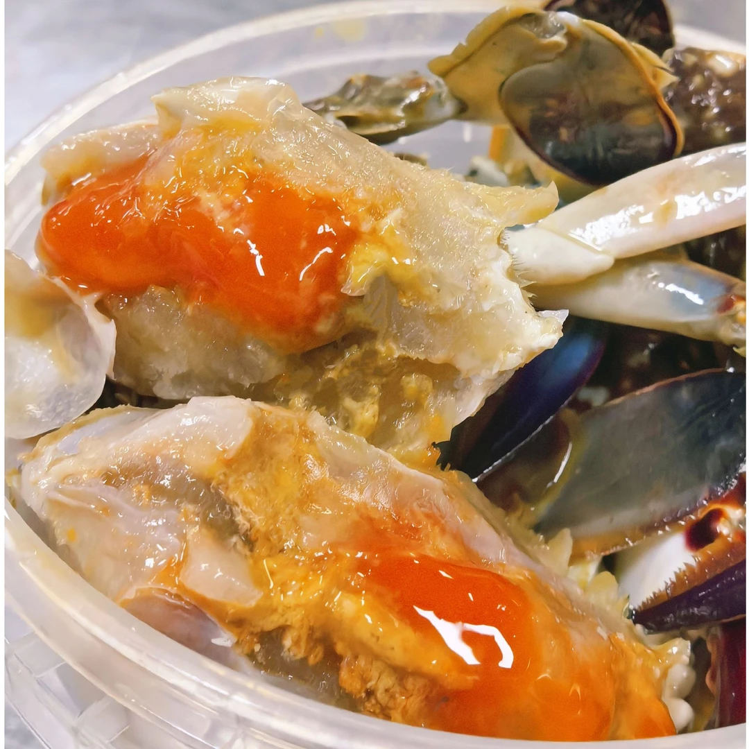 【舟山味】精品飞机红膏呛蟹蟹块生腌蟹块 咸甜口味 500g/桶