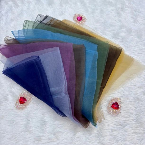 买一送二سىدام ھىلىلە ياغلىق 经典仿日本纯色小方巾薄款百搭时尚