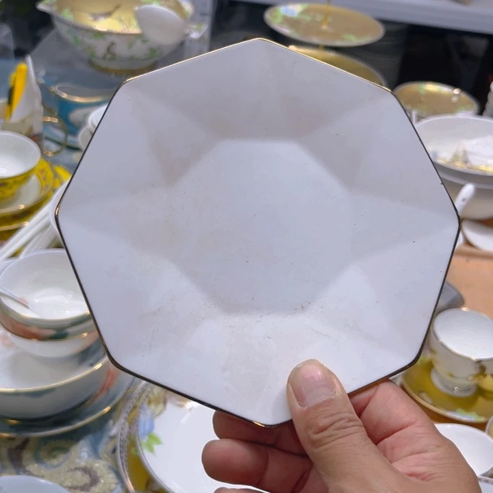 瓷片秒金六寸浅碟十个微瑕