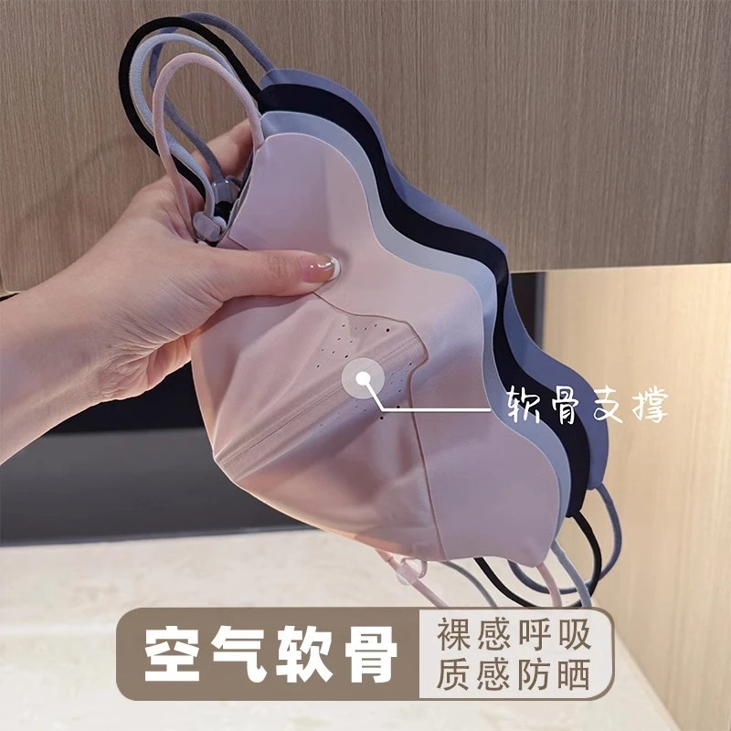 夏季软骨支撑薄款无痕口罩女防紫外线耳带可调节立体显脸小