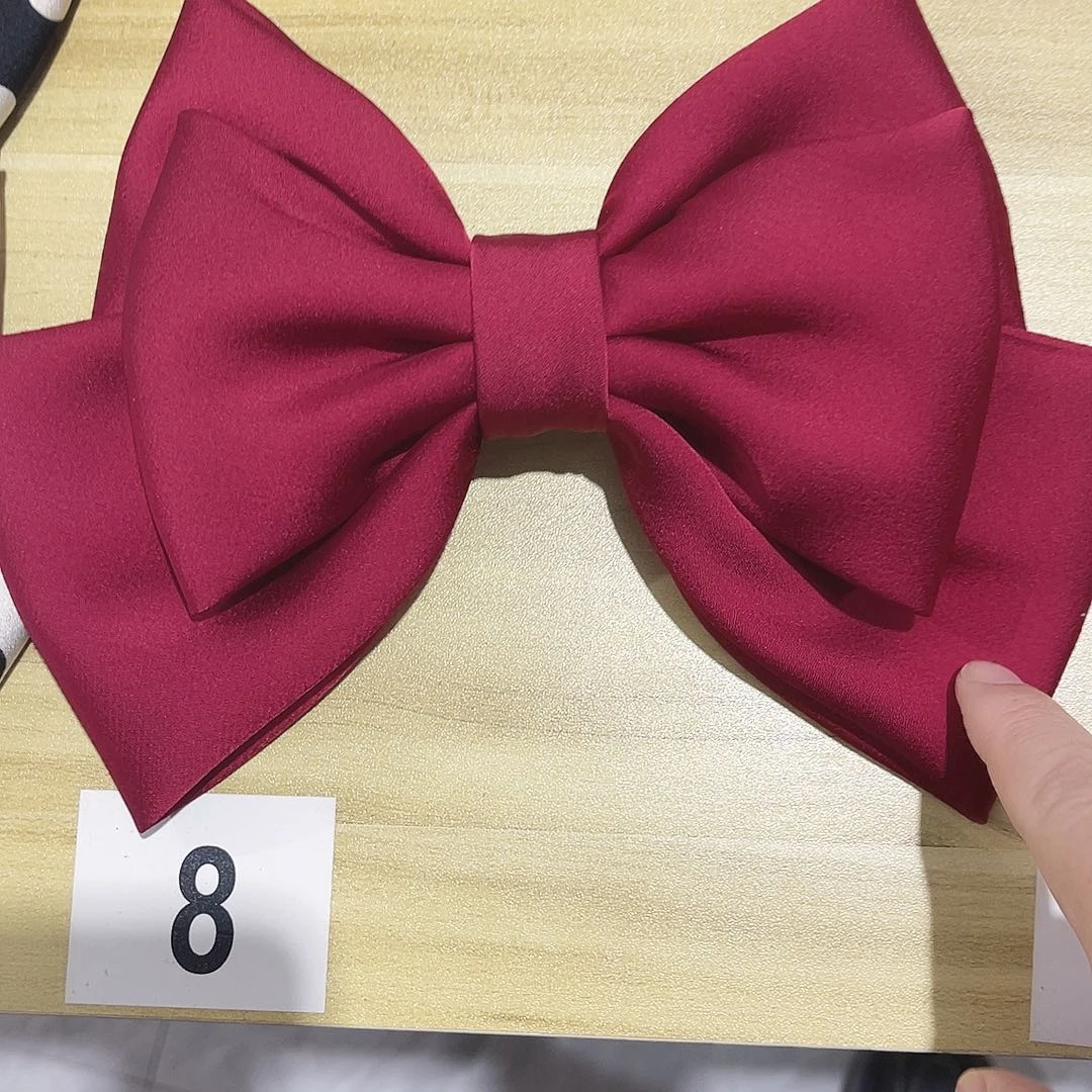 皮质铁合金蝴蝶结发夹