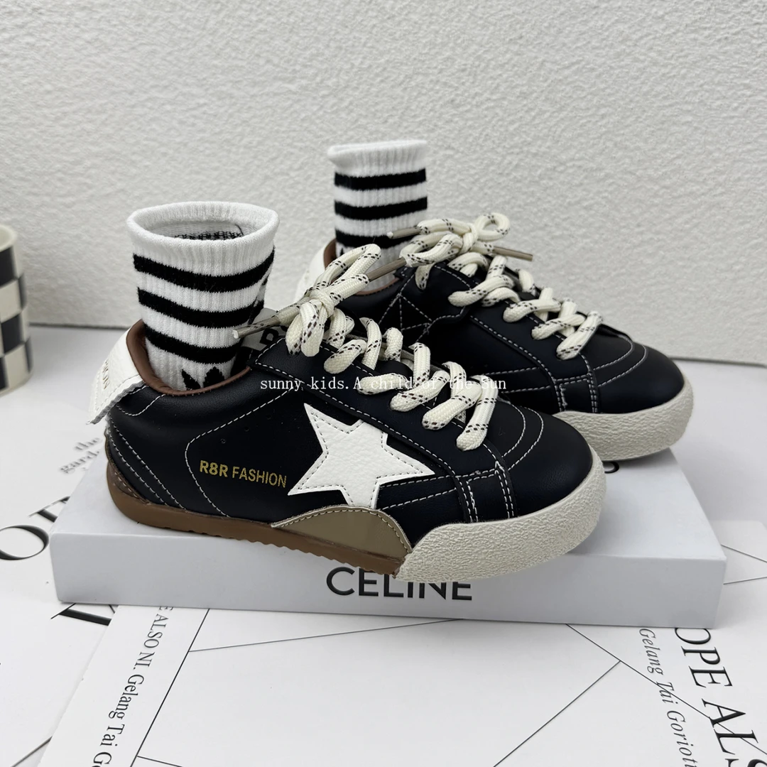 儿童运动鞋韩版童鞋2025早秋新款女童德训鞋男童板鞋星星鞋子