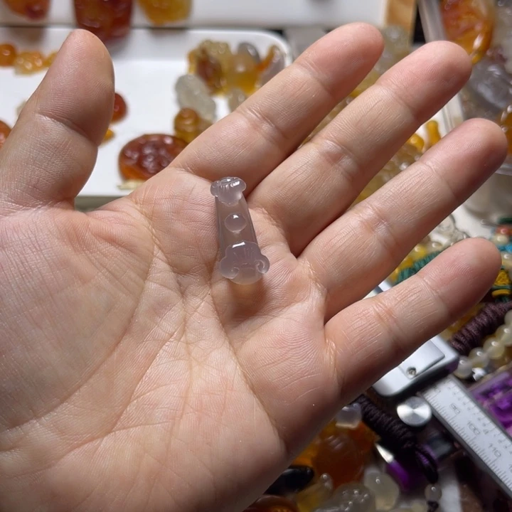 对***入玛瑙/玉髓未镶嵌颈饰0015