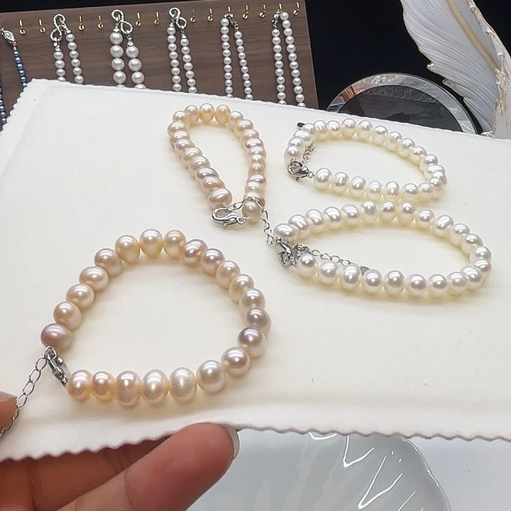 钛钢手绳淡水珍珠