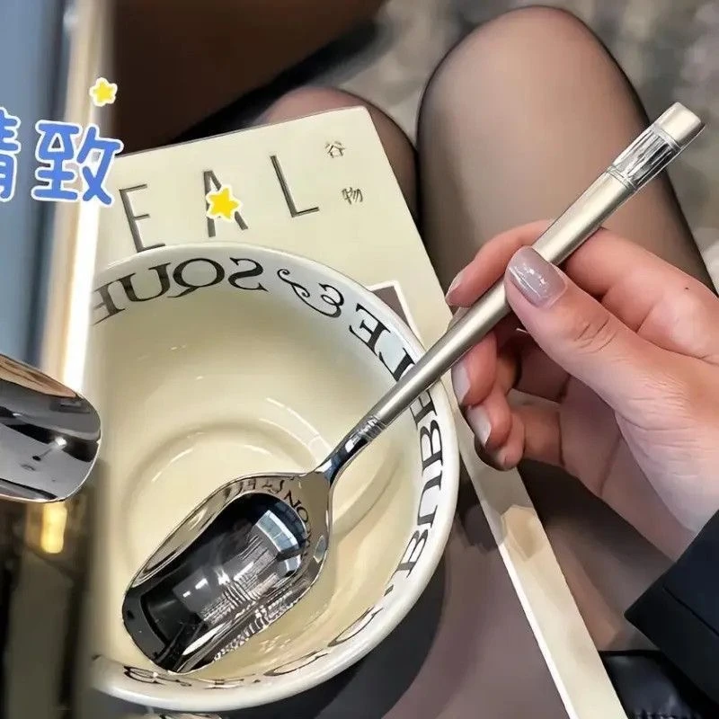 304方勺灯笼勺精致爆款勺子家用高颜值家用汤勺喂饭勺吃饭勺网红