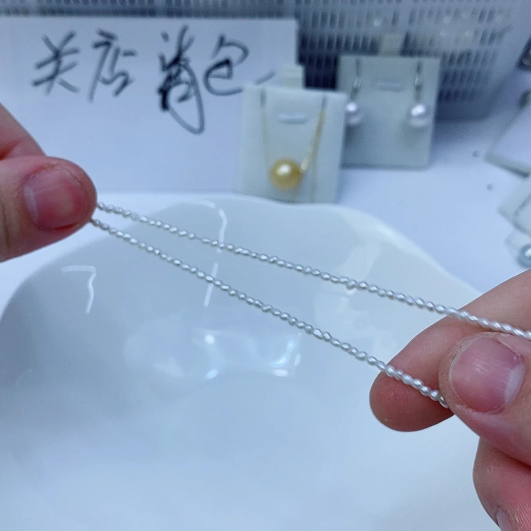 淡水珍珠银S925镶嵌颈饰