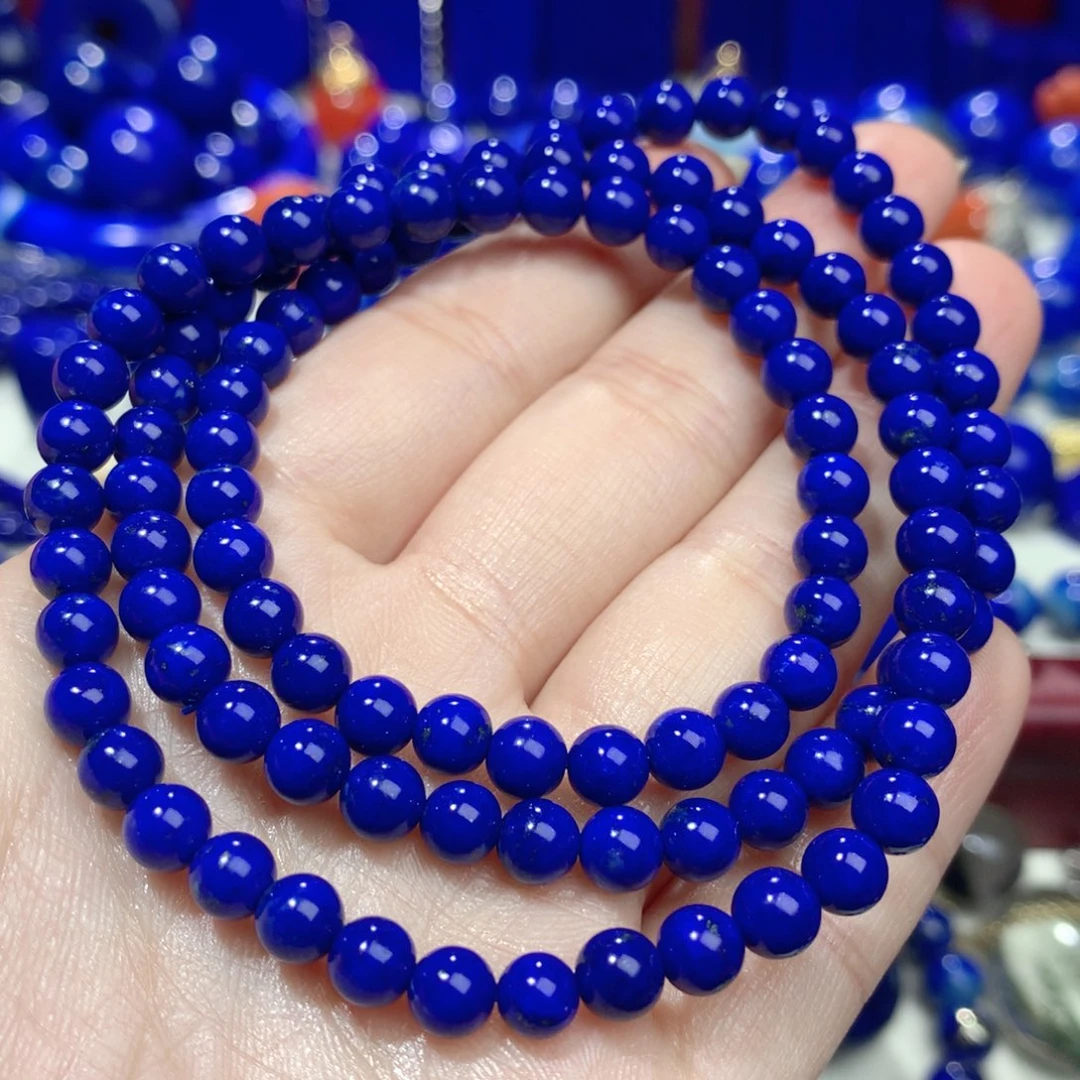 青金石未镶嵌5.5m多圈手链