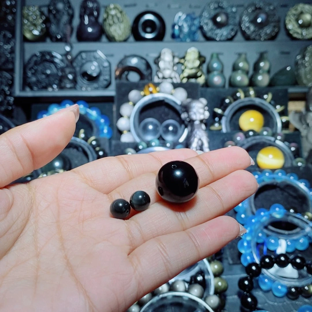 黑曜岩未镶嵌手链小**安