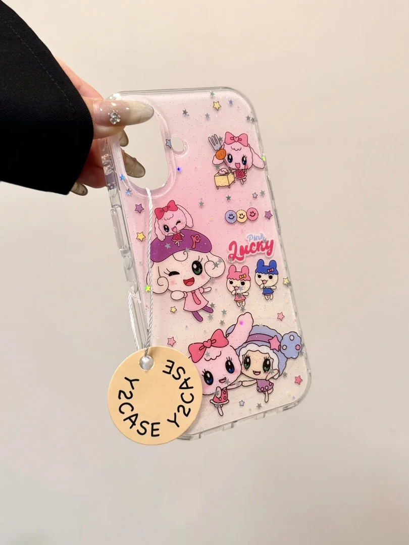 爱心圆边-可爱卡通甜心吉双层IMD手机壳15适用于苹果16新款13女14