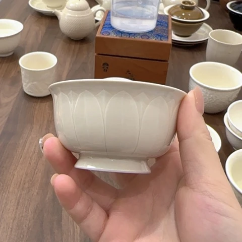 宁**的全品 高足莲瓣杯 不带礼盒