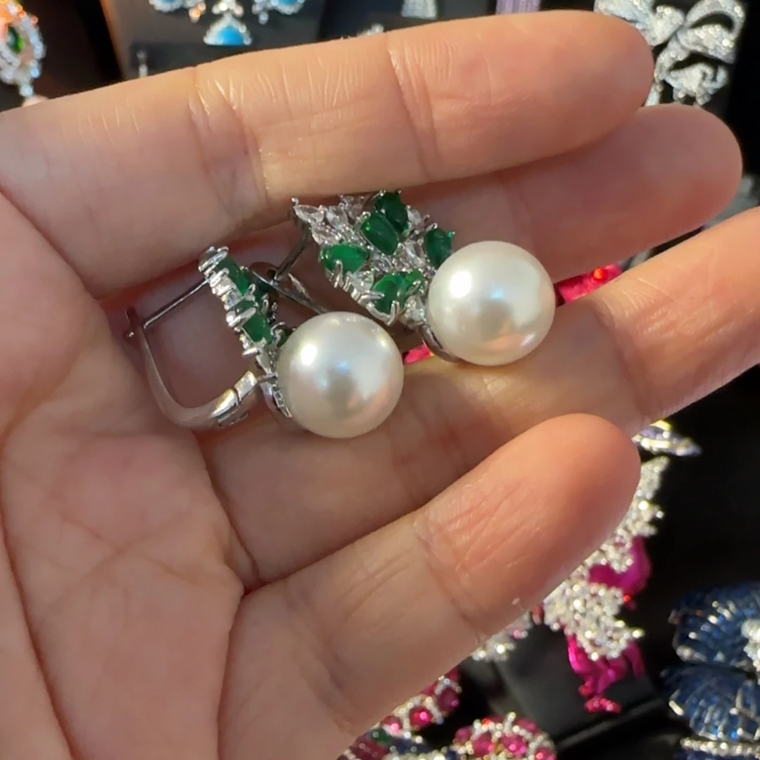 马****琉璃纯铜合金耳饰