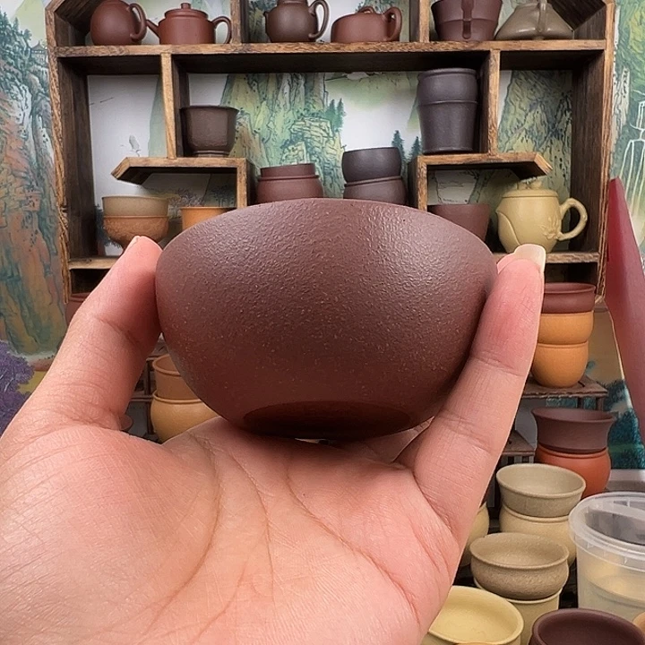 紫砂茶杯拙器甄选，纯原本矿。