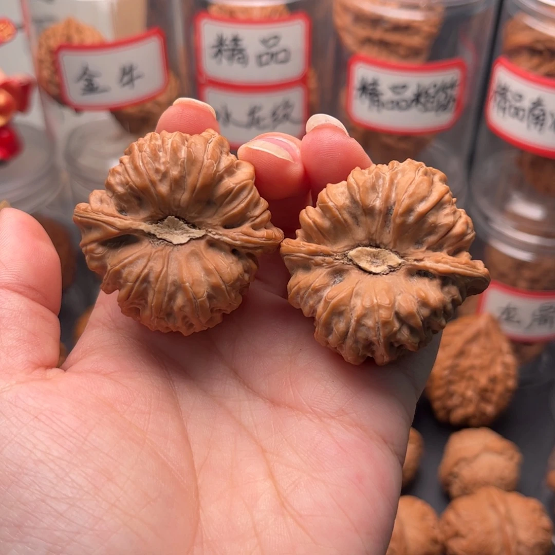 徐***虾文玩核桃把件41全品平谷凹底