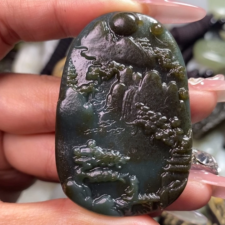 和田玉未镶嵌颈饰