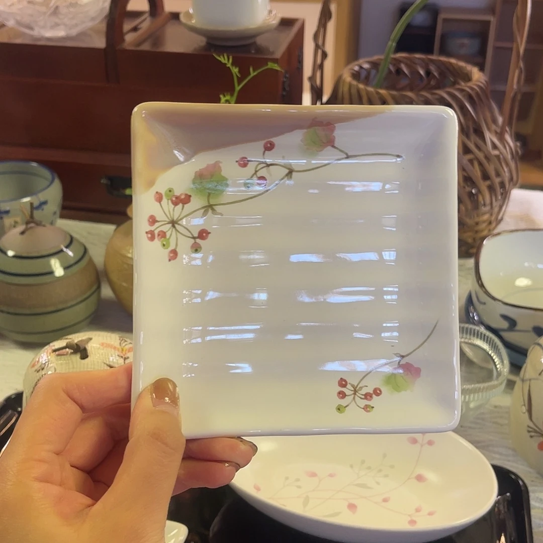 瓷片秋色果子小方盘18