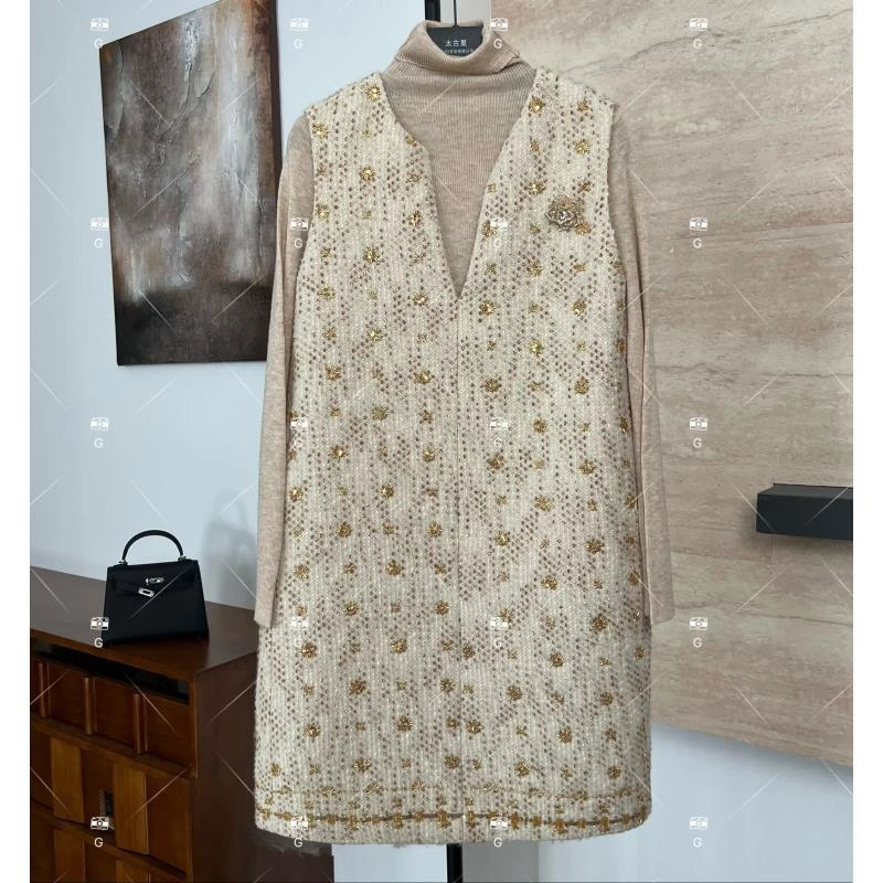 【玲】不褪色复古风显瘦默认款式连衣裙女装轻奢秋冬时尚 H-1388