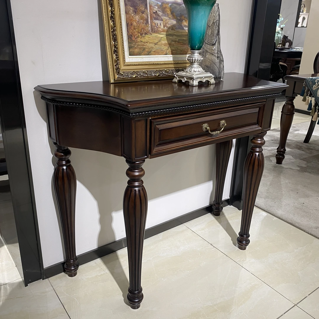 【品牌代工】卡佩KP1712美式纯原木玄关玄关桌家具1100*430*860