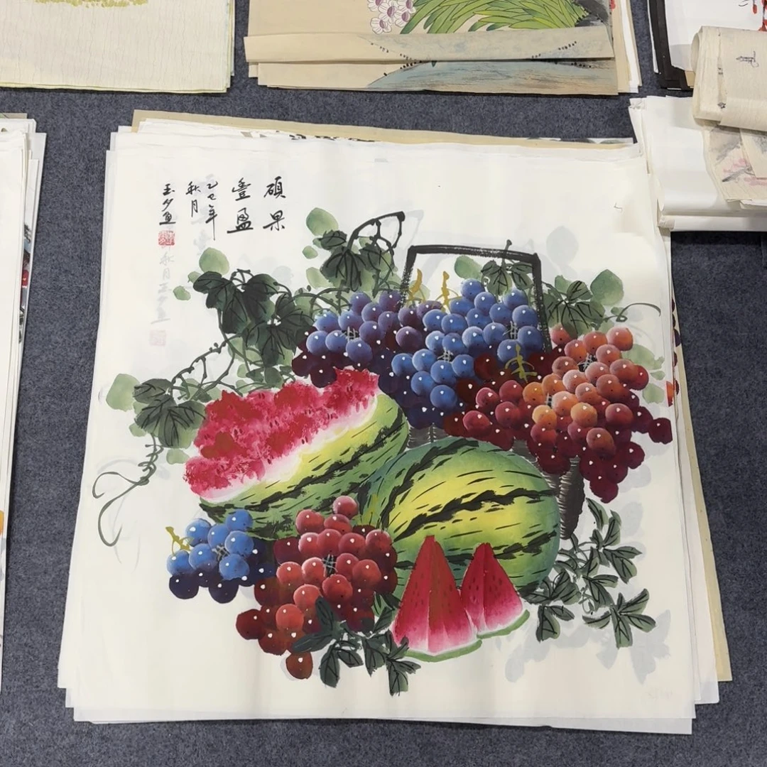 国画68×68手绘画画画