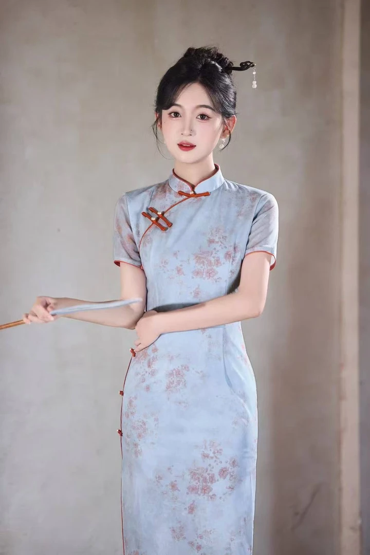 2025夏季新款时尚气质显瘦复古新中式日常中国风改良旗袍裙