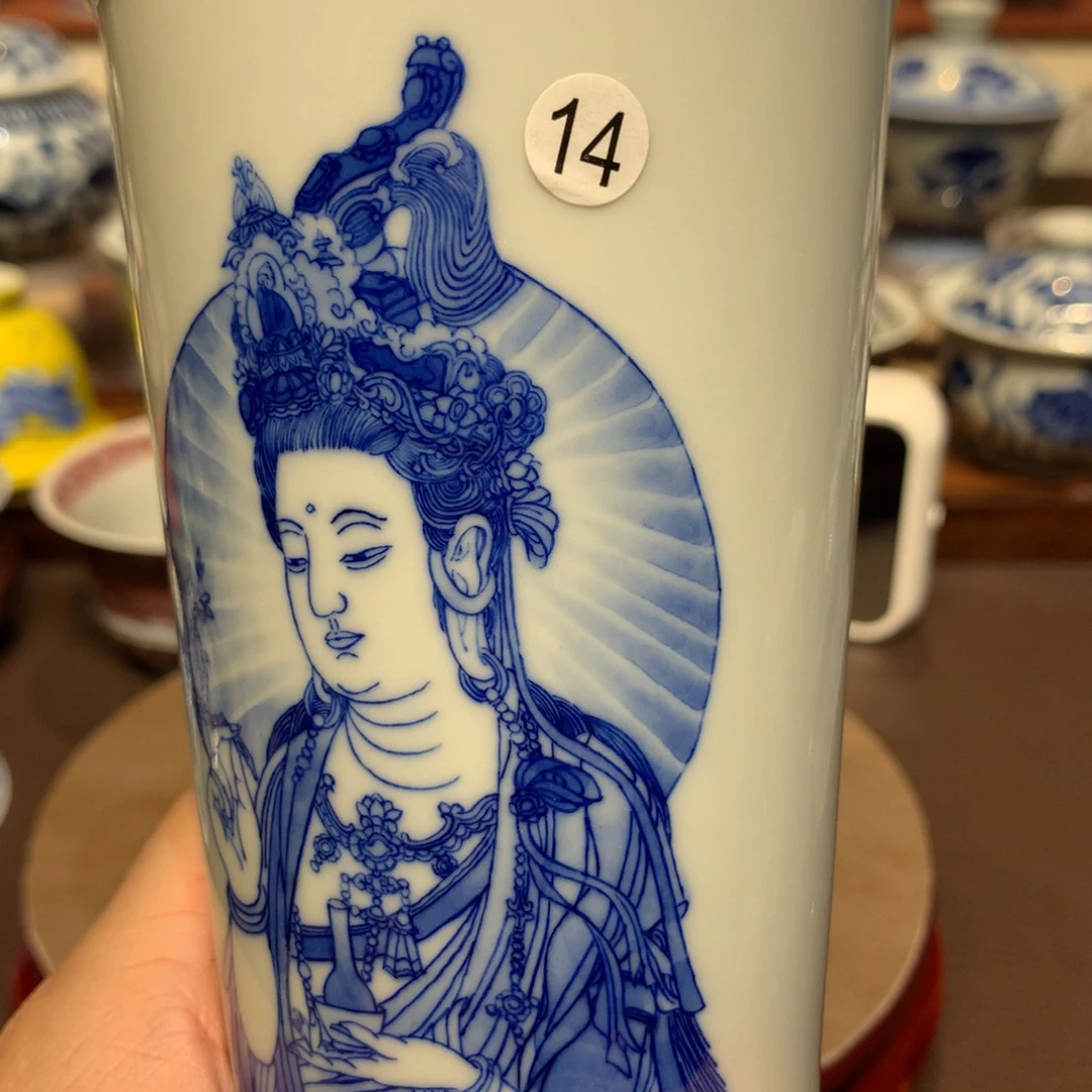 老***姚14青花人物可乐杯gr192