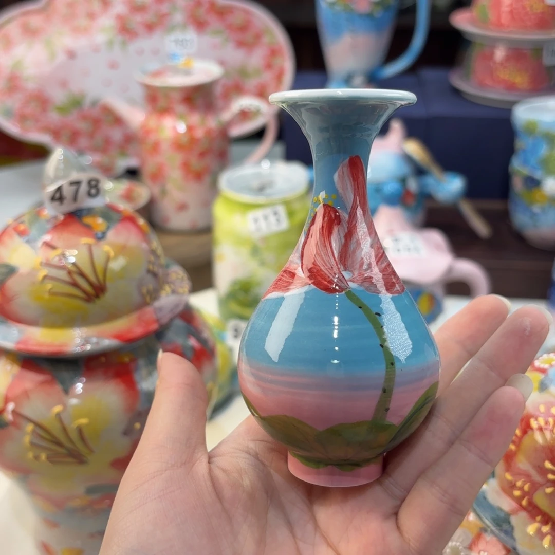 景德镇手绘高温釉下彩陶瓷茶具