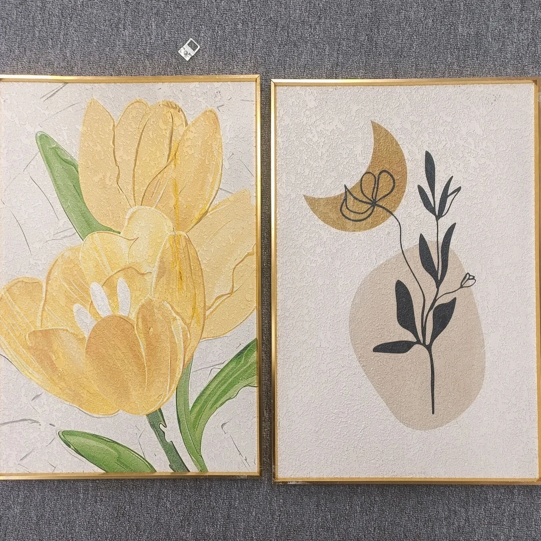 手工砂岩法式中古风复古客厅玄关餐厅书房挂画小众系列4060