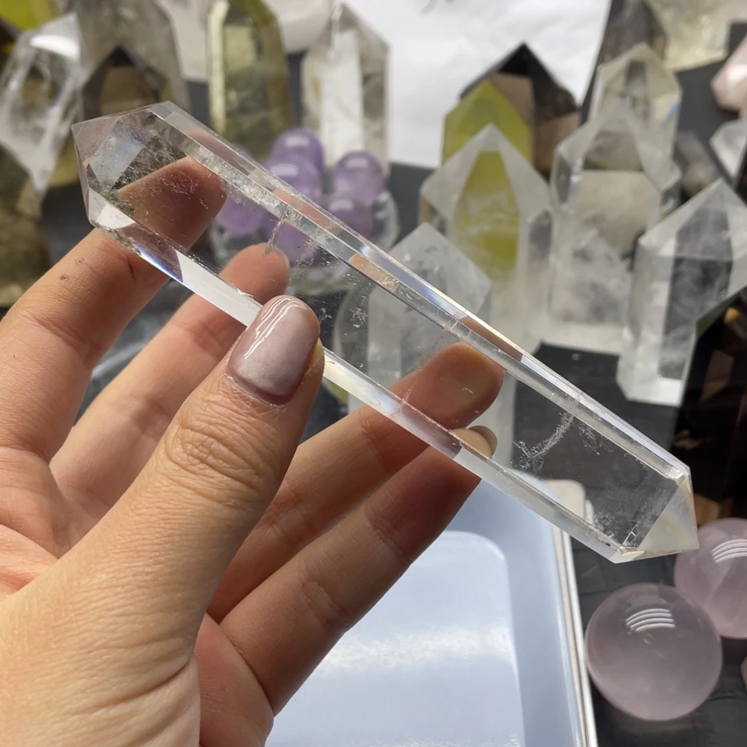 水晶52未镶嵌咩***Ꮤ白水晶柱