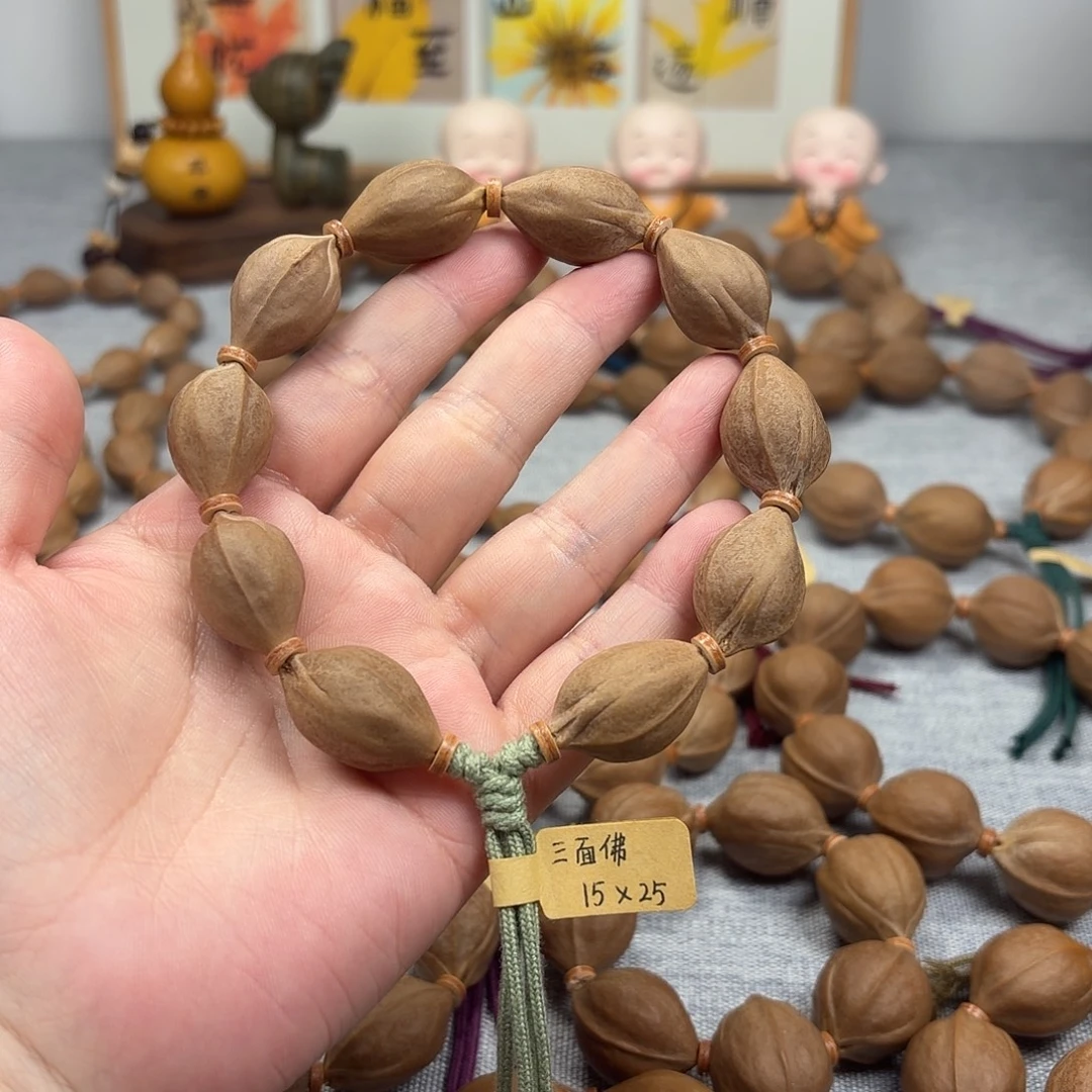 ****手串橄榄核梅林铁核15.25三面佛橄榄核