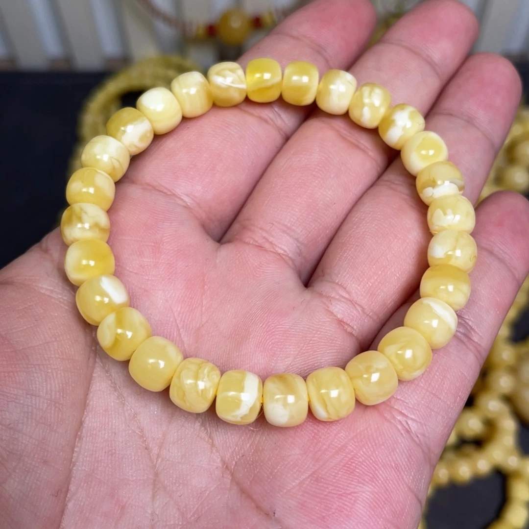 蜜蜡未镶嵌裸石蜜蜡手串8.mm