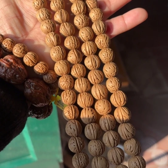 木质野生桃核108颗1.3