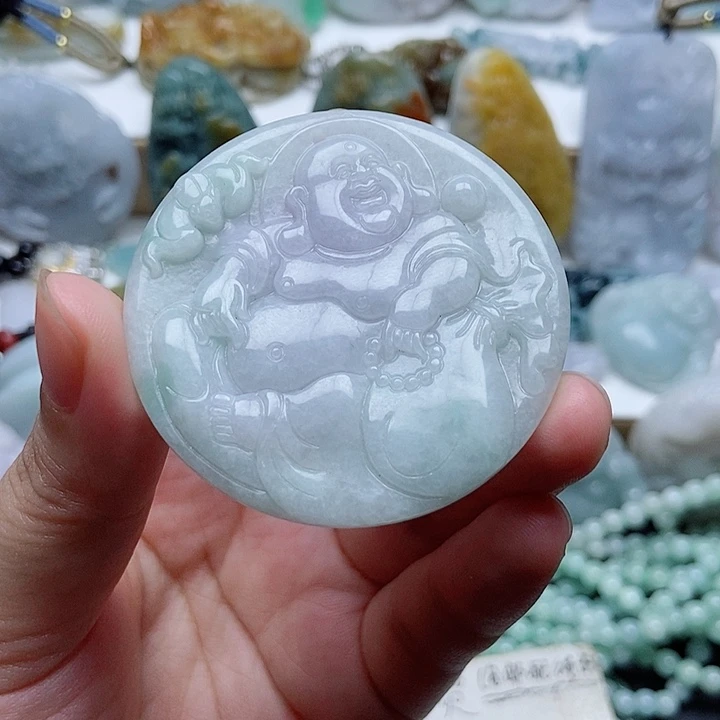 翡翠未镶嵌吊坠(不含链)1