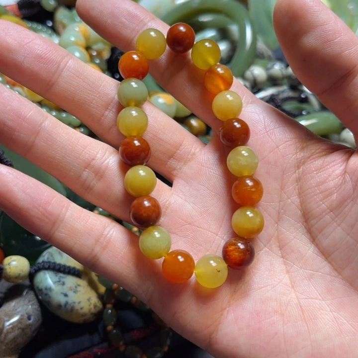 未镶嵌蛇纹石玉手链