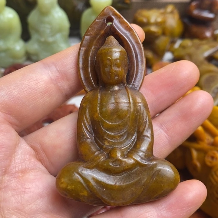 未镶嵌蛇纹石玉颈饰96