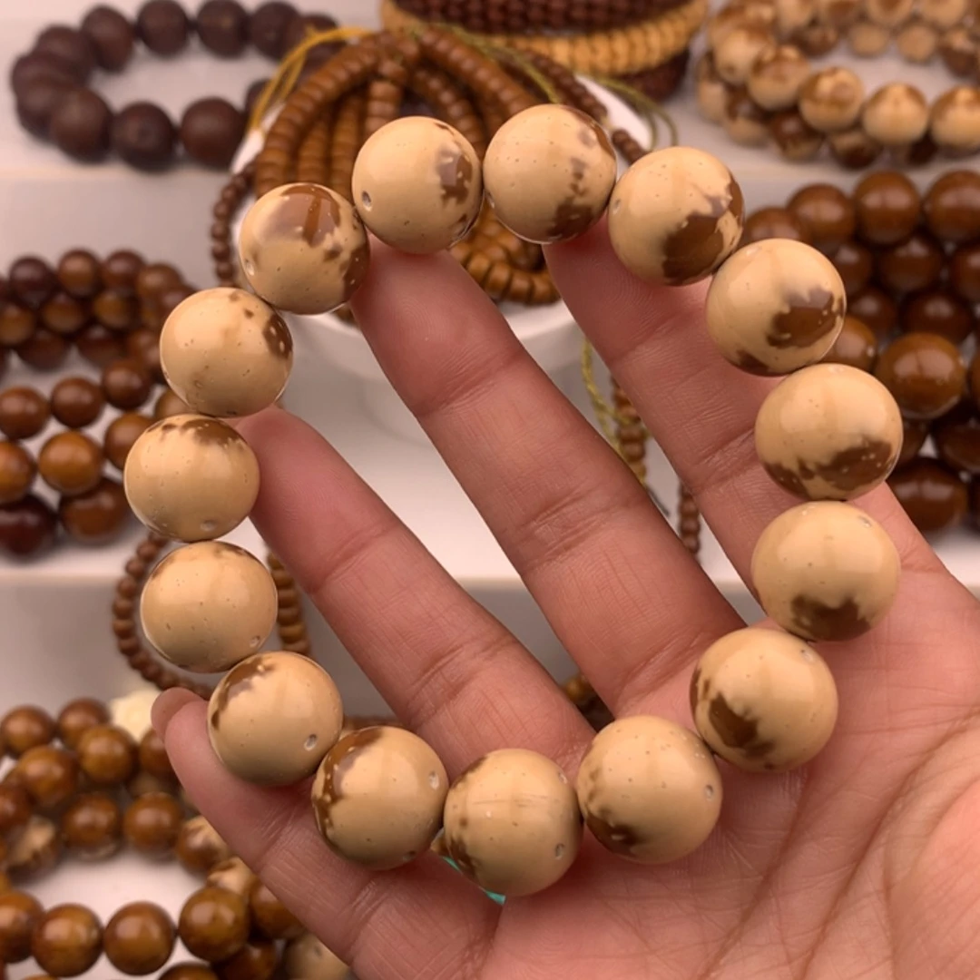 【闪购商品】紫金鼠手串半实心光珠花皮15